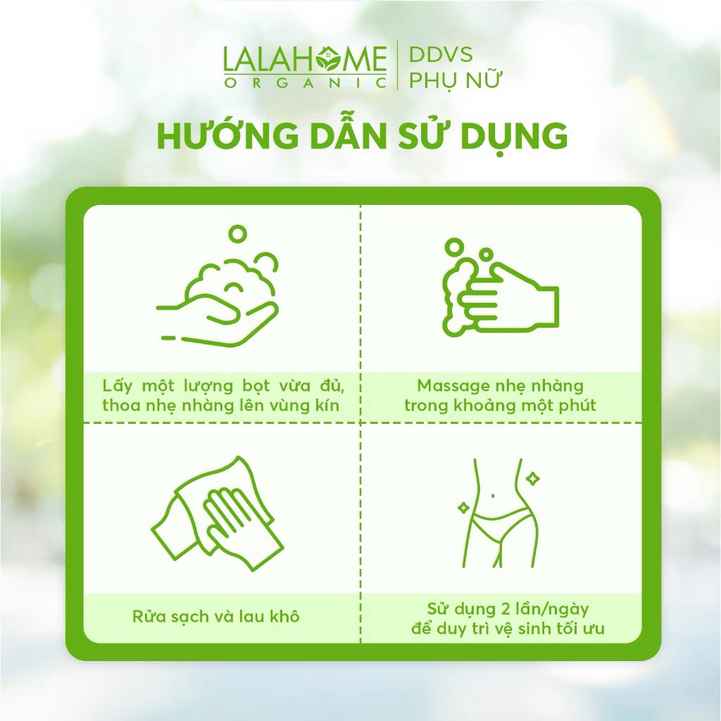 {CÓ SẴN} Dung dịch vệ sinh phụ nữ LalaHome Organic 100ml, Mẹ bầu yên tâm dùng