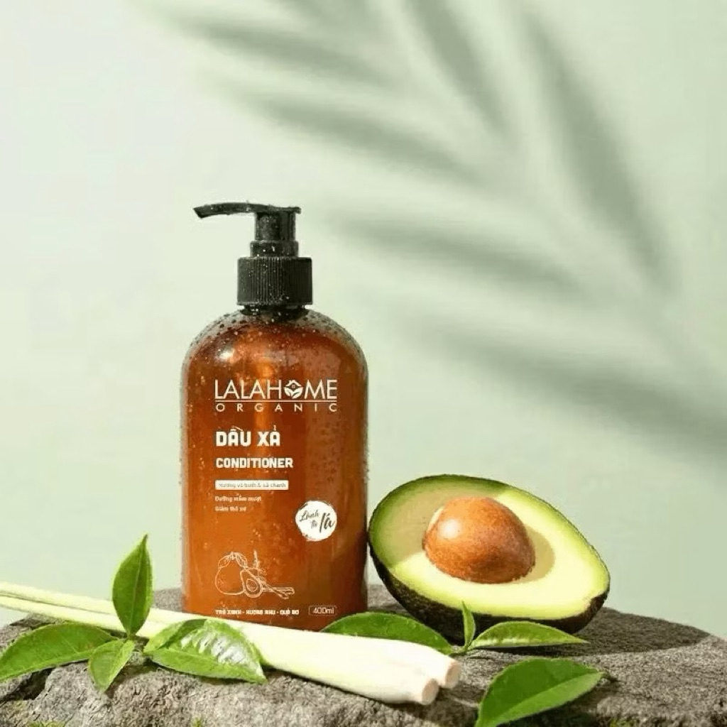 [HÀNG CHÍNH HÃNG]Dầu xả hương bưởi sả chanh LALAHOME ORGANIC 400ml hỗ trợ dưỡng tóc mềm mượt,cung cấp độ ẩm