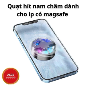 Quạt tản nhiệt khí hít điện thoại AL06 đèn led gaming RGB có tặng dán hít nam châm