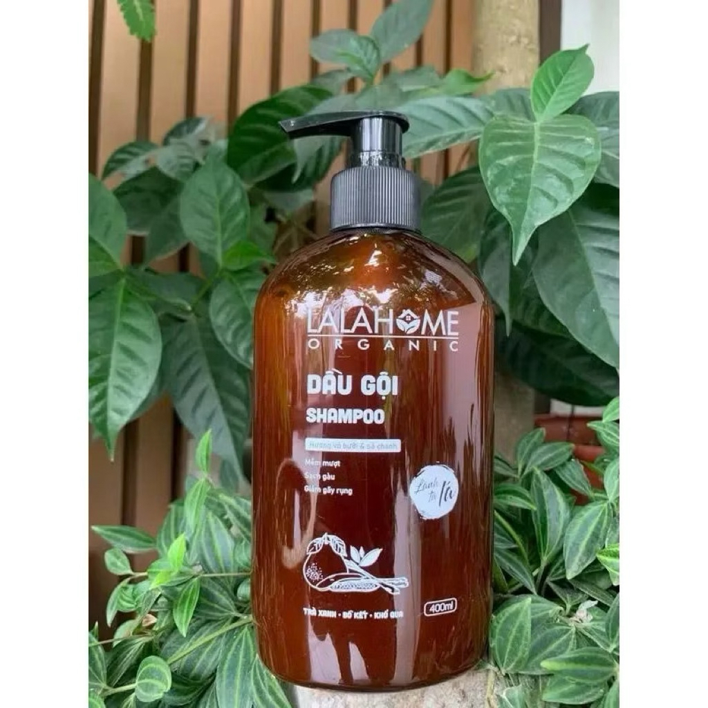 [HÀNG CHÍNH HÃNG]Dầu gội hương bưởi sả chanh LalaHome Organic hỗ trợ giảm gàu,ngứa,gãy rụng