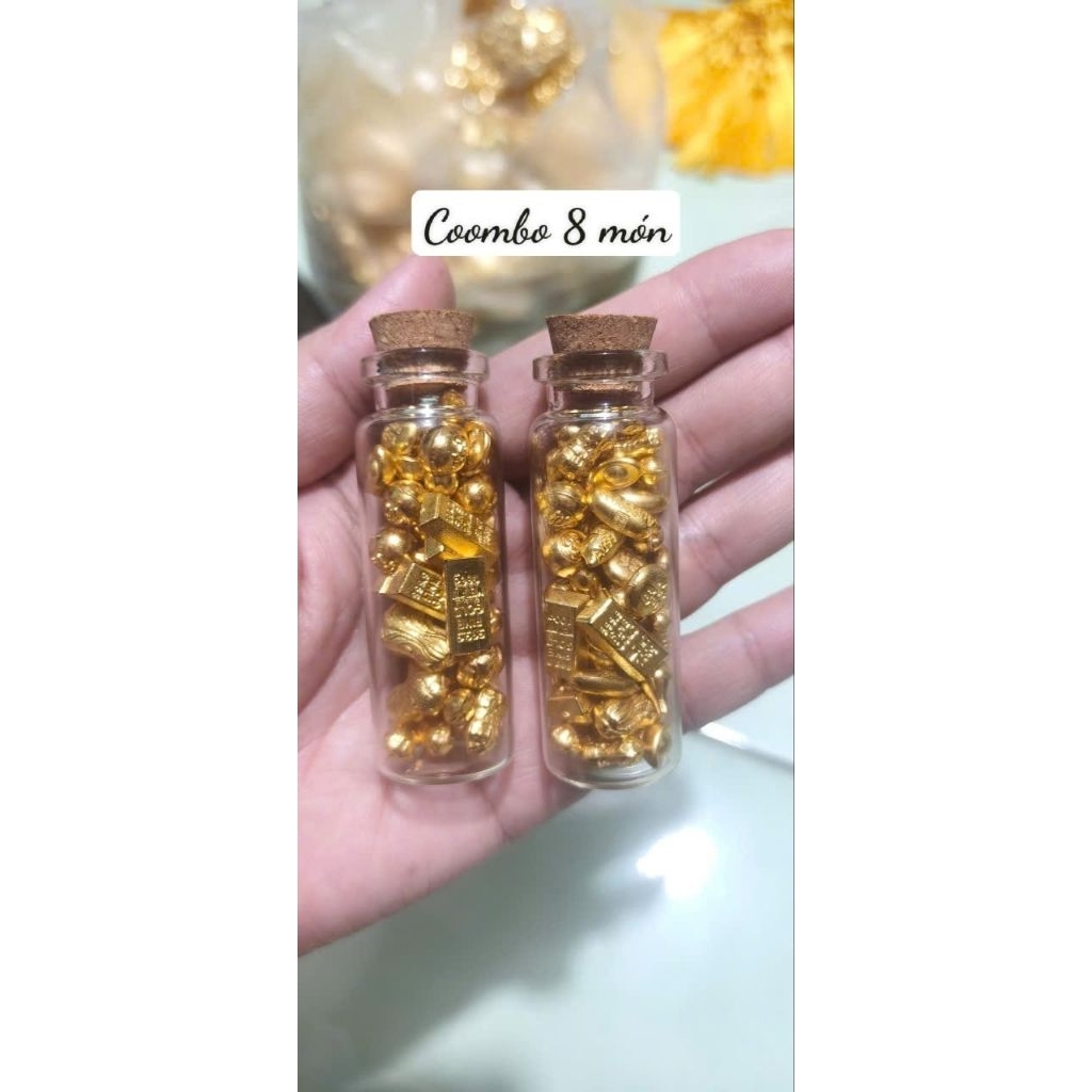 Combo 100 thỏi hợp kim mạ vàng mini.