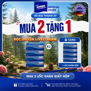 Khăn Giấy Hộp Rút Cao Cấp Tempo - 3 Lớp Bền Dai
