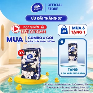 Khăn giấy treo tường cao cấp Vinda Prestige 4D 3 lớp 212 tờ