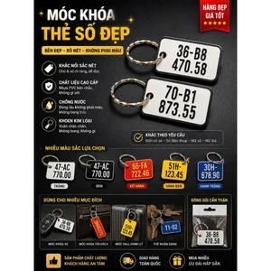 Móc khóa biển số xe theo yêu cầu
