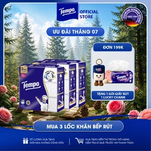 Khăn Giấy Bếp Rút Đa Năng Siêu Thấm Tempo Bền Dai Nhập Khẩu Cao Cấp