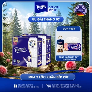 Khăn Giấy Bếp Đa Năng Dạng Rút Siêu Thấm Tempo - Thương Hiệu Đức (Lốc 3 gói)