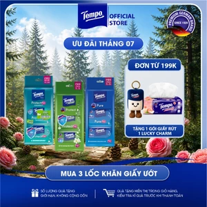 Khăn Uớt Mini Tempo Protect Ngăn Ngừa Vi Khuẩn Cao Cấp An Toàn