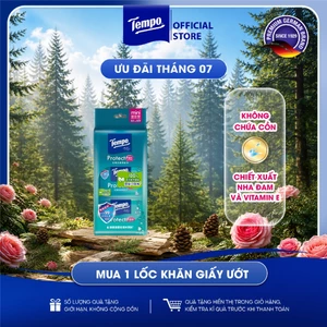 Khăn ướt Mini Tempo Protect Ngăn Ngừa Vi Khuẩn cao cấp - Diệt khuẩn 99% - Thương hiệu Đức
