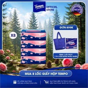 Khăn Giấy Hộp Rút Cao cấp Tempo 3 Lớp Bền Dai, An Toàn