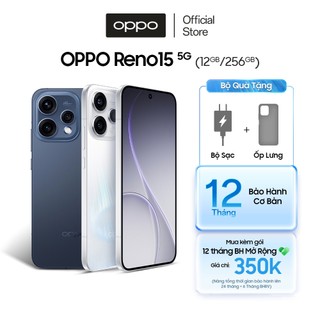 Điện thoại OPPO Reno15 5G 12GB/256GB có NFC, esim và siêu camera AI - Hàng chính hãng