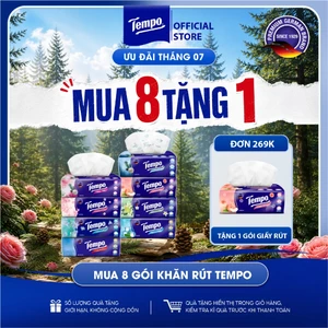 Khăn Giấy Rút Cao Cấp Tempo - 4 Lớp Bền Dai, An Toàn Cho Da - Thương hiệu