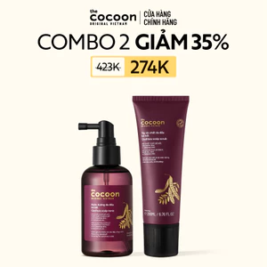 Combo Tẩy da chết da đầu bồ kết 200ml & Nước dưỡng da đầu bồ kết Cocoon 140ml