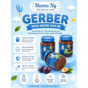 MẬN ĐEN NGHIỀN GERBER (125g) CHO BÉ TỪ 4 THÁNG+