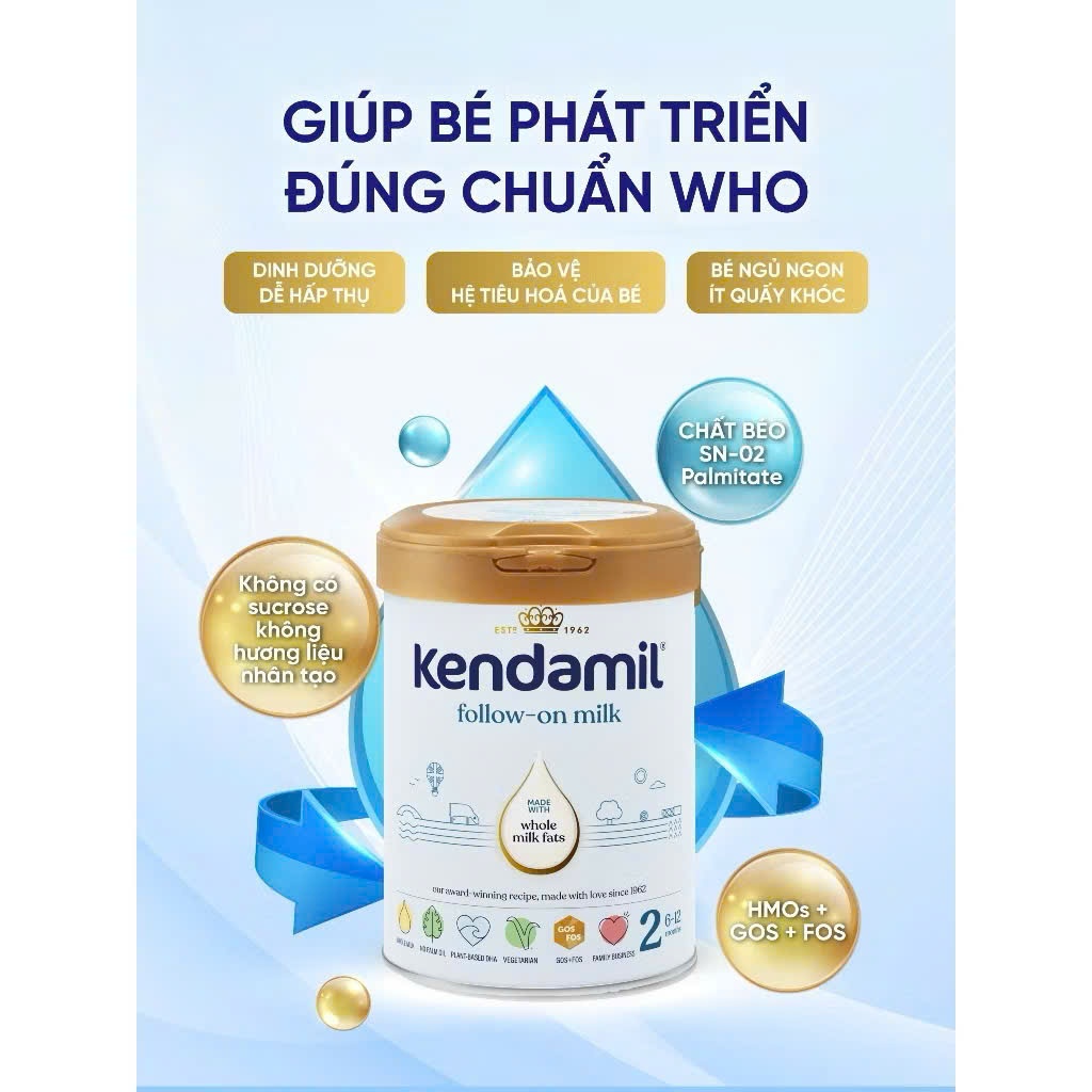 [COMBO 3 Lon] Sữa công thức Kendamil classic Đủ Số 1.2.3 800g Hàng Nhập Khẩu Anh Quốc