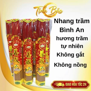 Nhang Trầm Bình An 4 Tấc | Hương Trầm Thơm Dịu Thắp Bàn Thờ Gia Tiên, Phật, Thần Tài