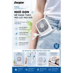 Quạt cầm tay 5in1 Energizer, Mini Fan kiêm sạc dự phòng dung lượng 1.200mAh-6.000mAh tốc độ cao, sò lạnh, BH 1 năm — ảnh 3