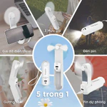 Quạt cầm tay 5in1 Energizer, Mini Fan kiêm sạc dự phòng dung lượng 1.200mAh-6.000mAh tốc độ cao, sò lạnh, BH 1 năm — ảnh 2