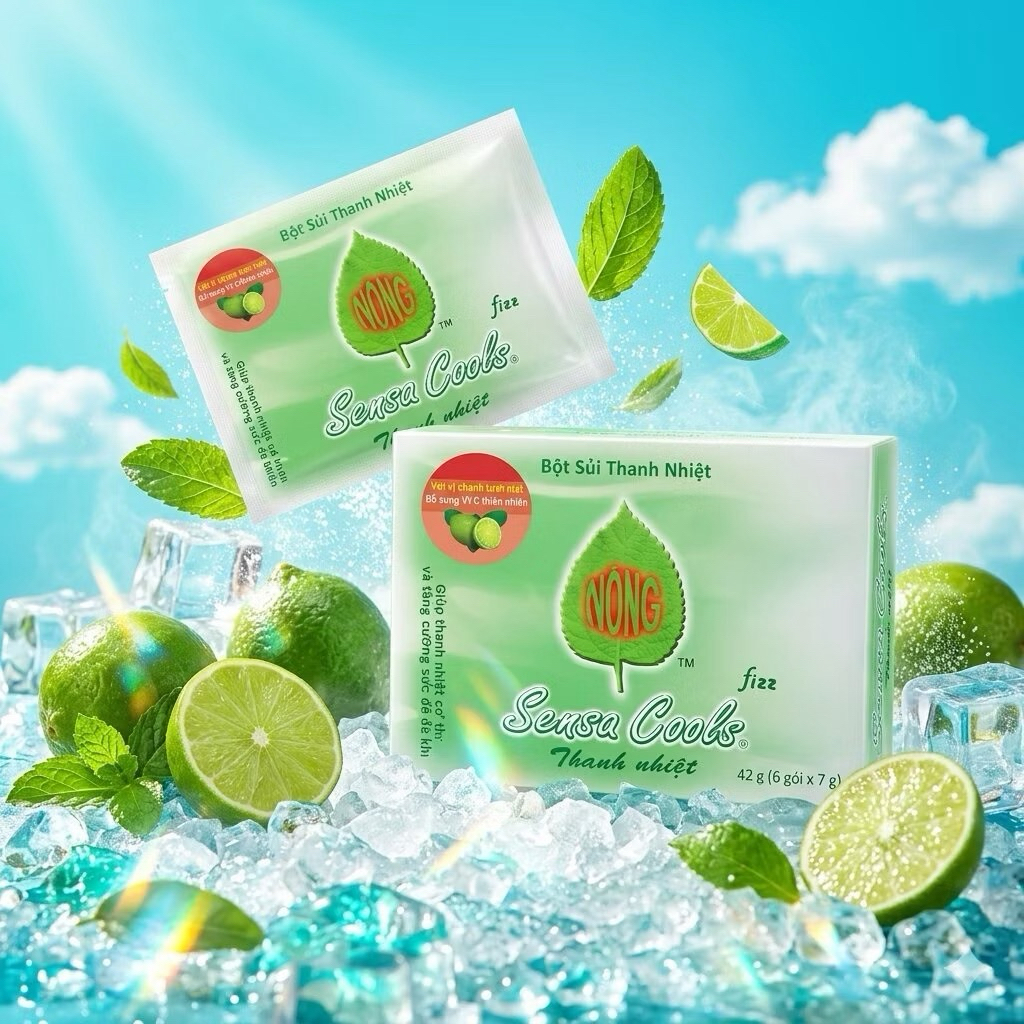 ✅[Chính Hãng] sensa cools bột sủi thanh nhiệt mát gan (hàng date mới)