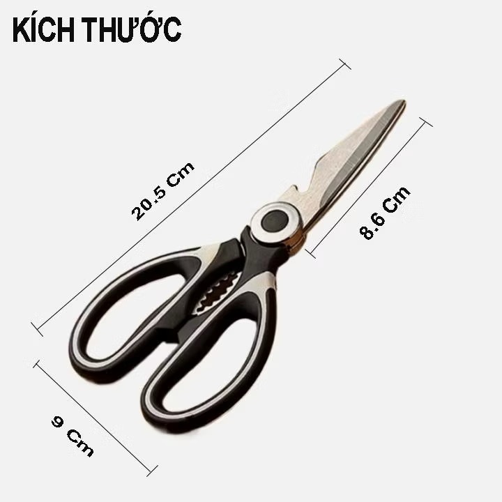 Kéo 1 chiếc  AKS-008 thép Nhật không gỉ, chuôi nhựa ABS, cắt đa năng