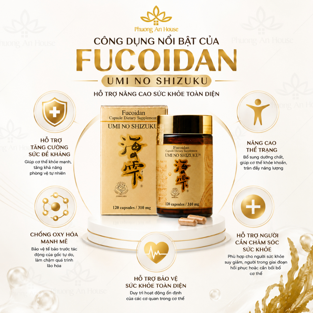 Thực Phẩm Bảo Vệ Sức Khỏe Fucoidan UMI NO SHIZUKU 120 Viên