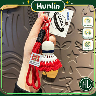 Móc Khóa Quả Cầu Lông Handmade Hunlin, Charm Treo Túi, Balo Đan Len Dễ Thương HLA002