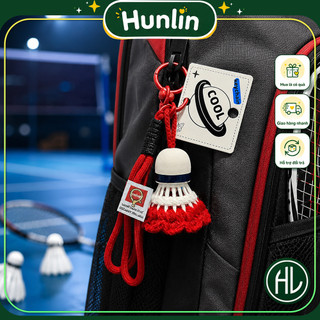 Móc Khóa Quả Cầu Lông Handmade Hunlin, Charm Treo Túi, Balo Đan Len Dễ Thương HLA002