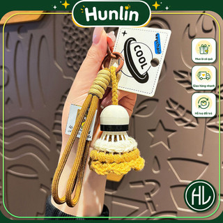 Móc Khóa Quả Cầu Lông Handmade Hunlin, Charm Treo Túi, Balo Đan Len Dễ Thương HLA002