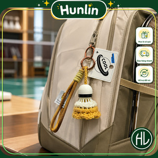 Móc Khóa Quả Cầu Lông Handmade Hunlin, Charm Treo Túi, Balo Đan Len Dễ Thương HLA002