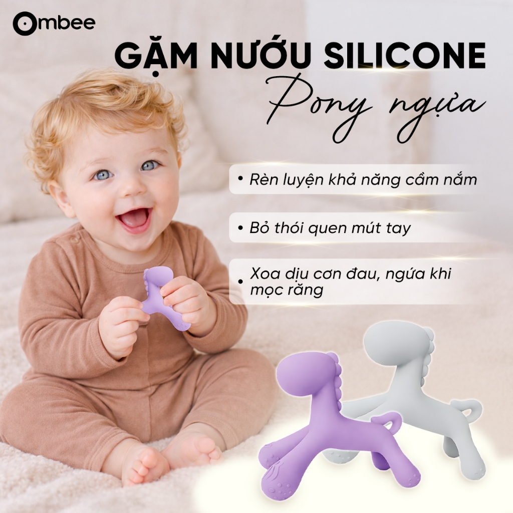 [HÀNG TẶNG KHÔNG BÁN] Gặm nướu Silicone Ombee Pony