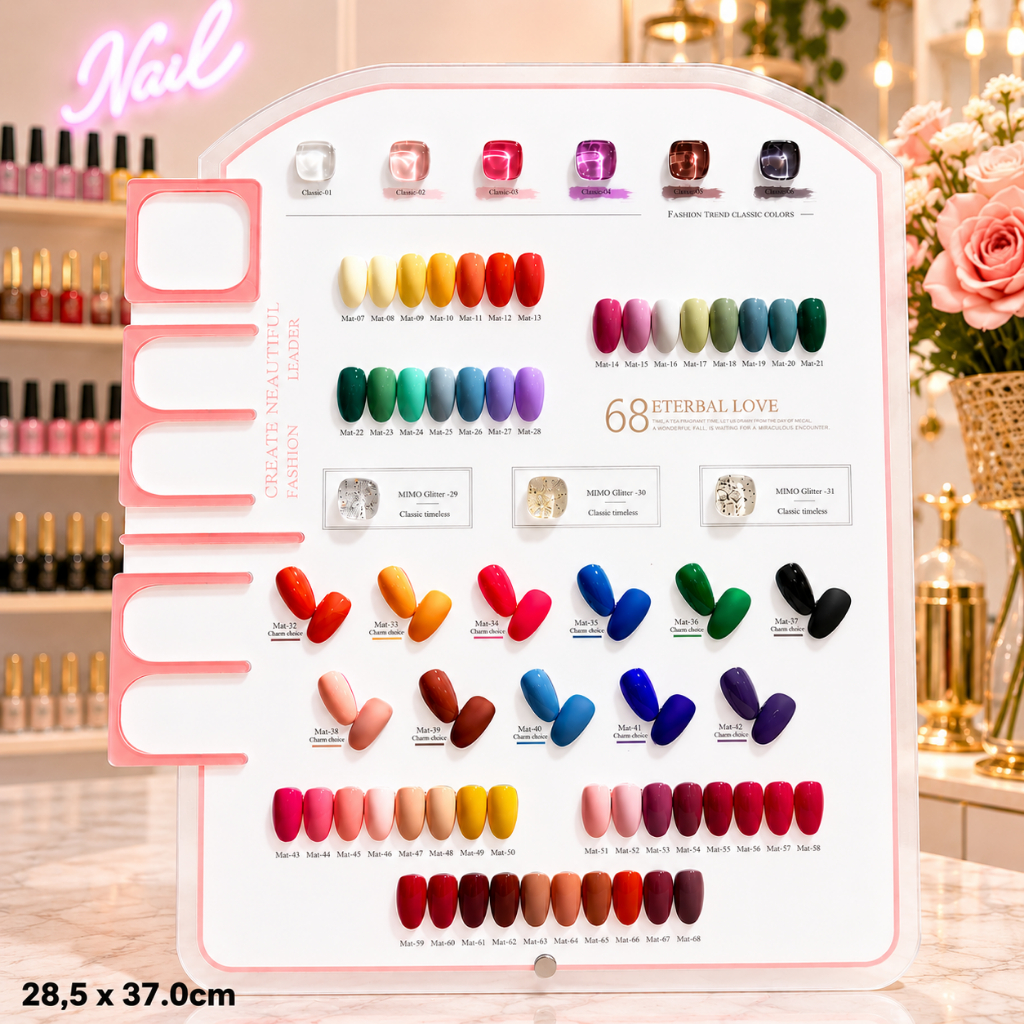 [TẶNG KÈM MÓNG VÀ KEO] 6/9/12/15/24/68/84 bảng mica trưng mẫu nail - bảng mica trưng bày màu sơn mẫu nail