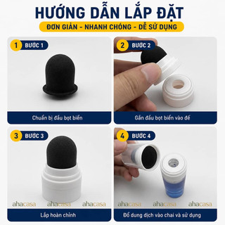 Đầu Bọt Biển Vuốt Keo Silicone Thay Đầu Nhanh, Tạo Đường Keo Mịn Đẹp, Dùng Cho Chai Vuốt Keo, Phụ Kiện Thi Công