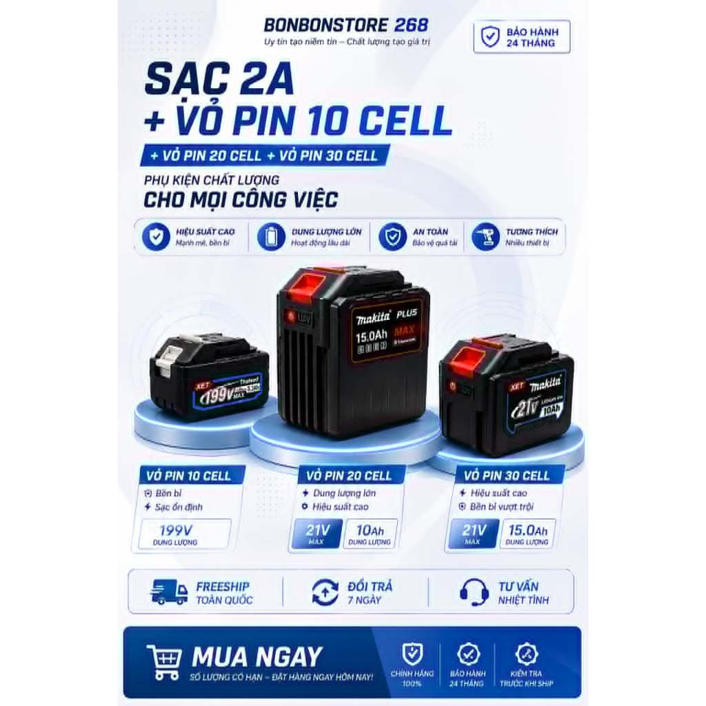 Vỏ Chân P.i.n Phổ Thông 4cm- Dùng Cho Máy Khoan, Máy Bulong, Quạt Tích Điện, Máy Cưa...