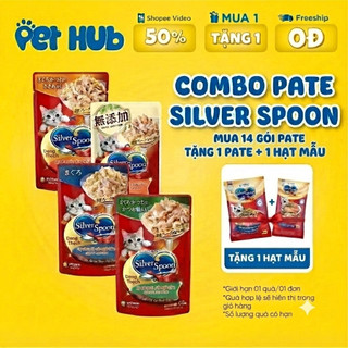 COMBO 14 Gói Pate Silver Spoon Gói 60g, Hương Vị Thật Omakase Từ NHẬT BẢN