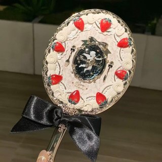 [CHÍNH HÃNG] Gương Cầm Tay Flower Knows Dâu Tây Thiên Thần - Bản Strawberry Rococo Sang Trọng
