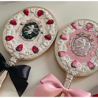 [CHÍNH HÃNG] Gương Cầm Tay Flower Knows Dâu Tây Thiên Thần - Bản Strawberry Rococo Sang Trọng