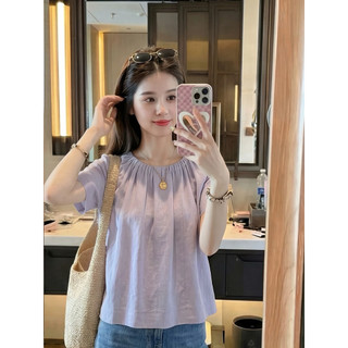 𝗠𝗮𝗱𝗶   A03 - |LY LINEN| - Áo linen cổ rút
