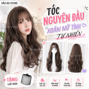 TÓC GIẢ NGUYÊN ĐẦU XOĂN ĐUÔI DÀI 55-60CM SIÊU ĐẸP DÀY DẶN