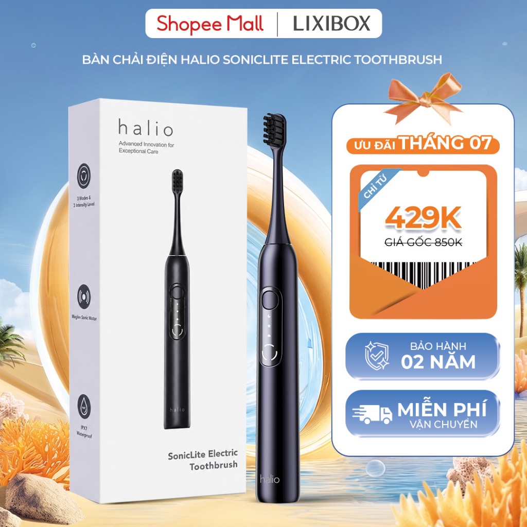 [SPLIVE] Bàn Chải Điện Halio SonicLite Electric Toothbrush - Ocean Blue