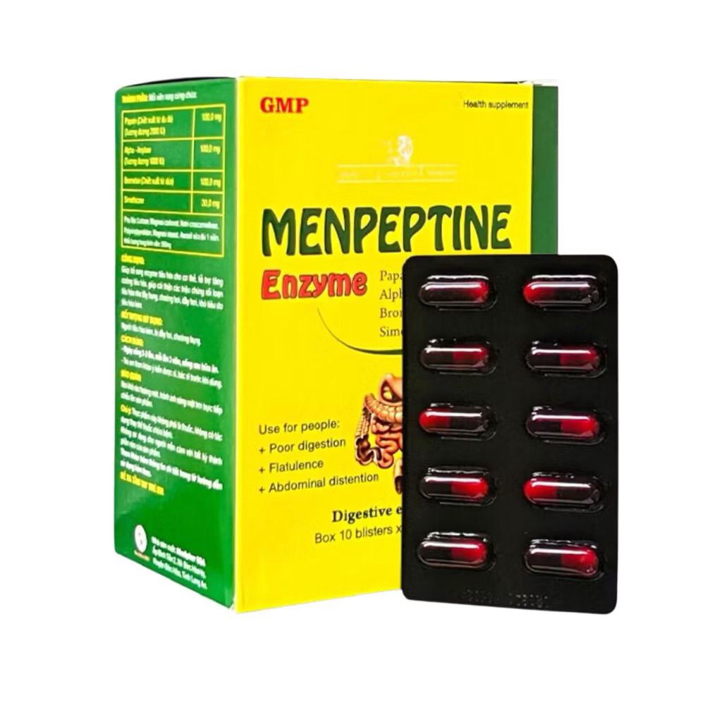 ✅[Chính hãng] Menpeptine, hỗ trợ đầy hơi, khó tiêu,date mới