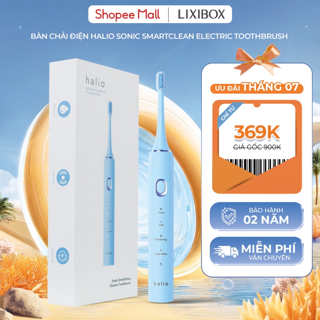 Bàn Chải Điện Làm Sạch Sâu Halio Sonic SmartClean Electronic Toothbrush