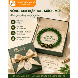 Vòng tay 12 con giáp tam hợp hợi mão mùi đã khai quang - hợp mệnh mộc, hỏa - may mắn tài lộc