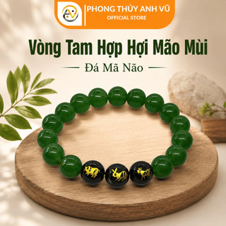 Vòng tay 12 con giáp tam hợp hợi mão mùi đã khai quang - hợp mệnh mộc, hỏa - may mắn tài lộc