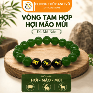 Vòng tay 12 con giáp tam hợp hợi mão mùi đã khai quang - hợp mệnh mộc, hỏa - may mắn tài lộc