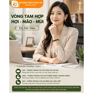 Vòng tay 12 con giáp tam hợp hợi mão mùi đã khai quang - hợp mệnh mộc, hỏa - may mắn tài lộc