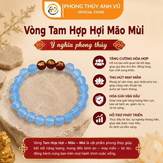 Vòng tay phong thủy mệnh thủy đã khai quang - tam hợp hợi mão mùi mã não xanh - may mắn tài lộc