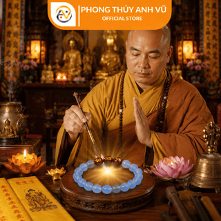 Vòng tay phong thủy mệnh thủy đã khai quang - tam hợp hợi mão mùi mã não xanh - may mắn tài lộc