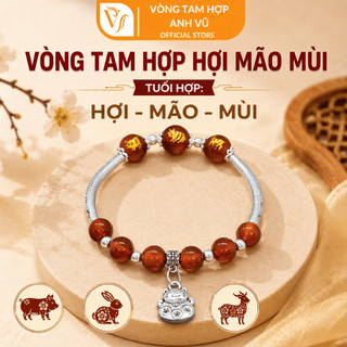 Vòng tam hợp mix charm chất liệu cao cấp - vòng đeo tay cho nữ - vòng tay con giáp - may mắn tài lộc