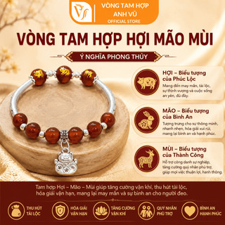 Vòng tam hợp mix charm chất liệu cao cấp - vòng đeo tay cho nữ - vòng tay con giáp - may mắn tài lộc