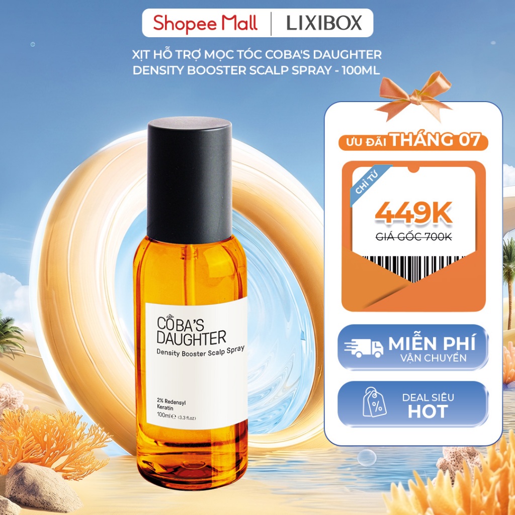 Xịt Hỗ Trợ Mọc Tóc CoBa's Daughter Density Booster Scalp Spray - Không Bết Tóc - 100ml