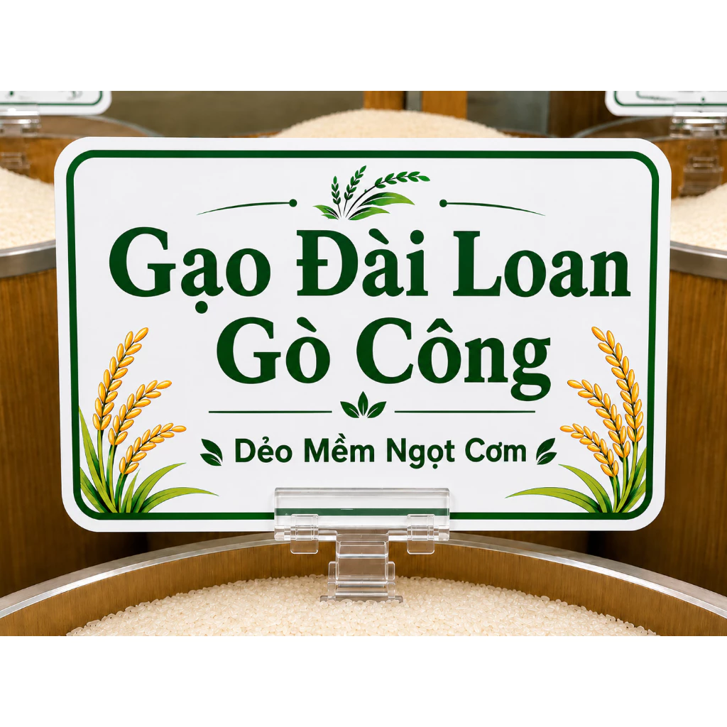 10KG Gạo Đài Loan Gò Công Dẻo Mềm Trắng Cơm Ngon 10KG